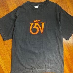 Tibetan OM Men’s T Shirt Size Large Buddha Hindu T-shirt Tibet Unique T-shirt